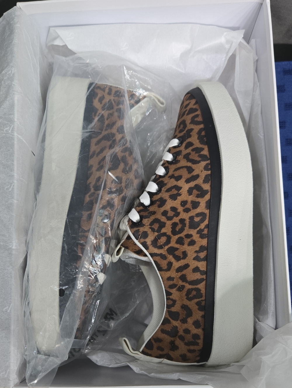 WEEKEND SALE! Via Spiga Leopard-Print Platform Lace-Up Sneakers - Brown & White - Picture 12 of 12
